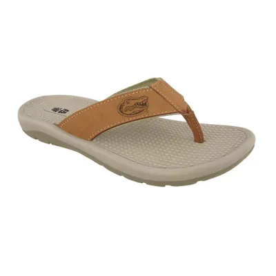 Gators | Florida Zeppro Tan Embossed Flip Flop Alumni Hall