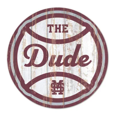  Bulldogs | Mississippi State Wincraft 4 ' The Dude Round Baseball Sign | Alumni Hall