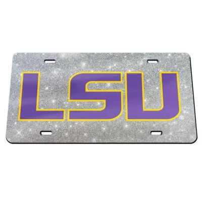  Lsu | Lsu Wincraft Glitter License Plate | Alumni Hall