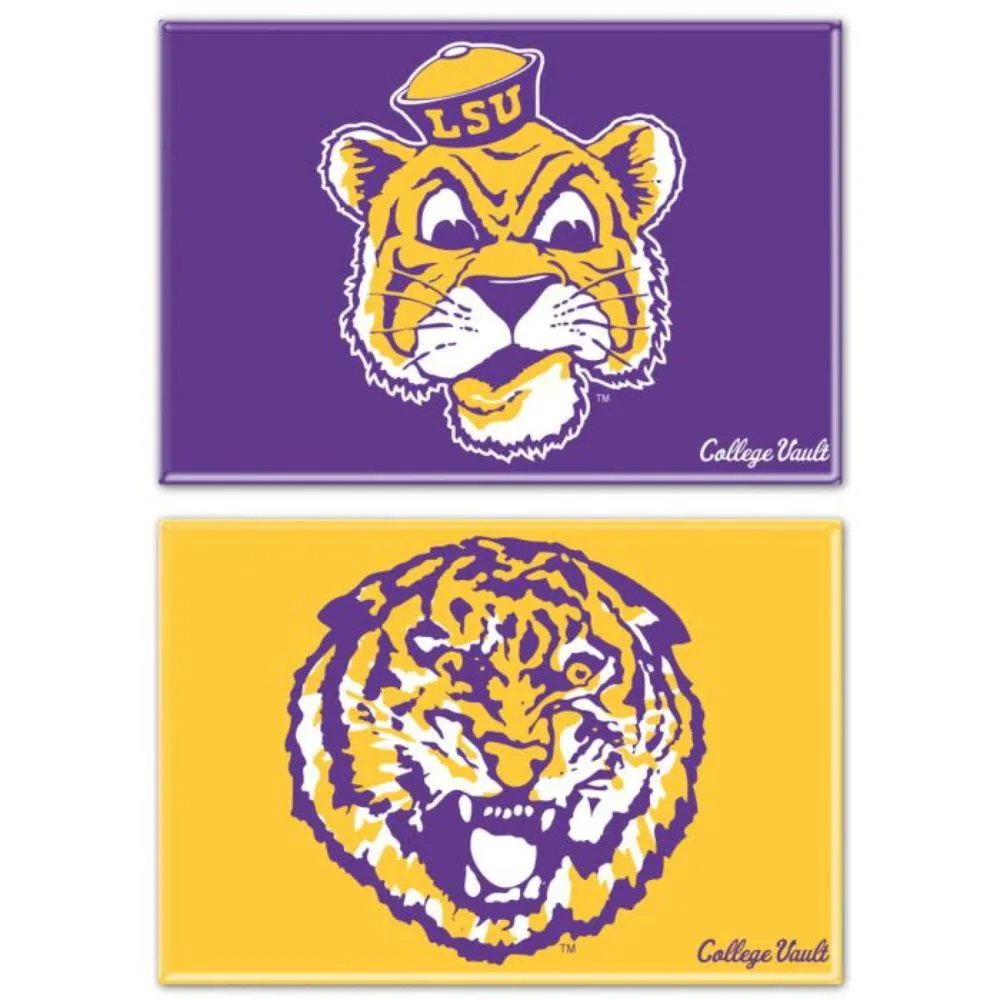 LSU Wincraft Vault 2 Pack Magnet