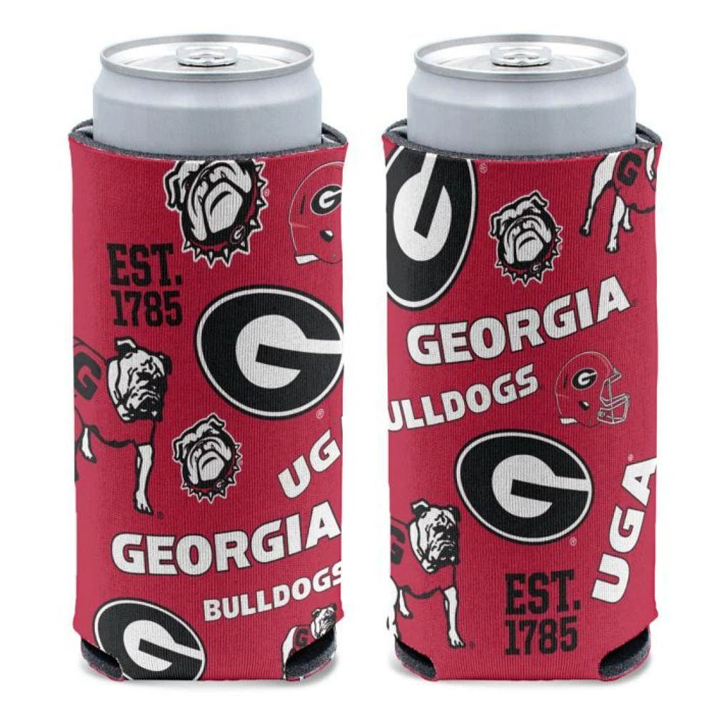 Georgia Wincraft 12 Oz Scatter Slim Can Cooler