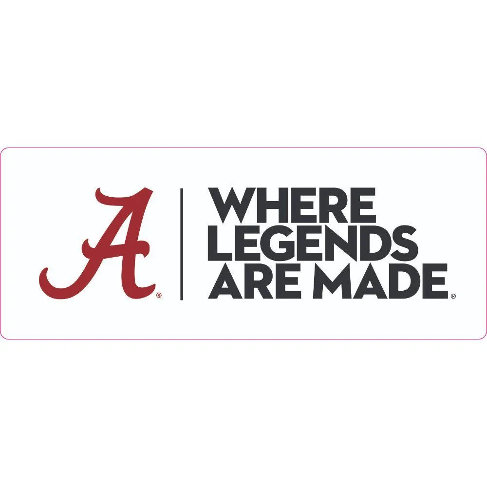  Bama | Alabama 6  White Legends Decal | Alumni Hall