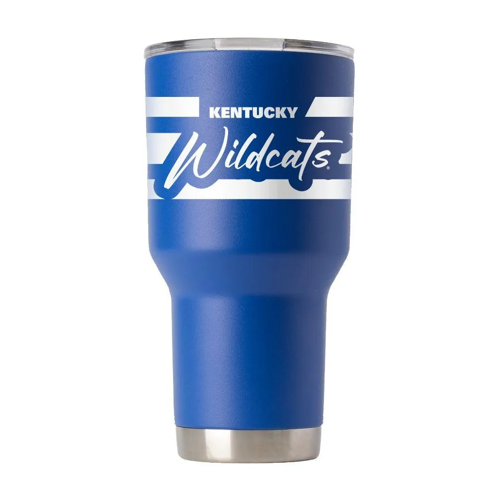 Kentucky Gametime Sidekicks 30 Oz Script Stripe Tumbler