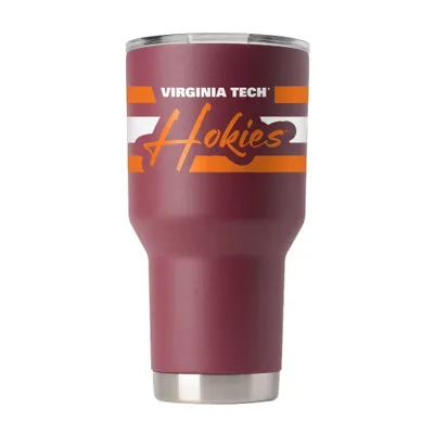 Virginia Tech Gametime Sidekicks 30 Oz Script Stripe Tumbler