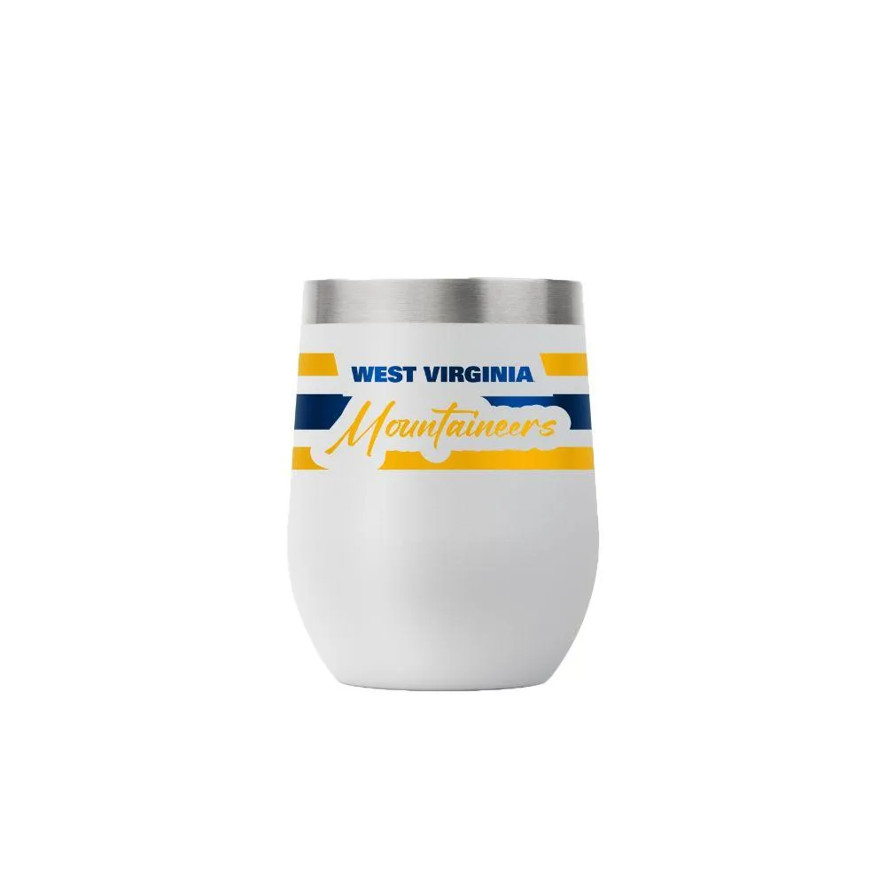  Wvu | West Virginia Gametime Sidekicks 12oz Script Stripe Stemless Tumbler | Alumni Hall