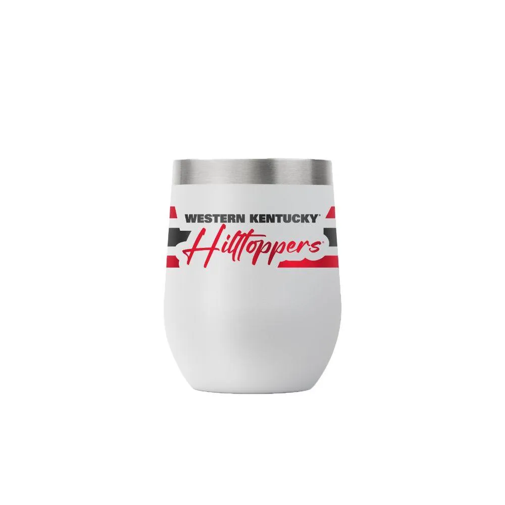  Wku | Western Kentucky Gametime Sidekicks 12oz Script Stripe Stemless Tumbler | Alumni Hall