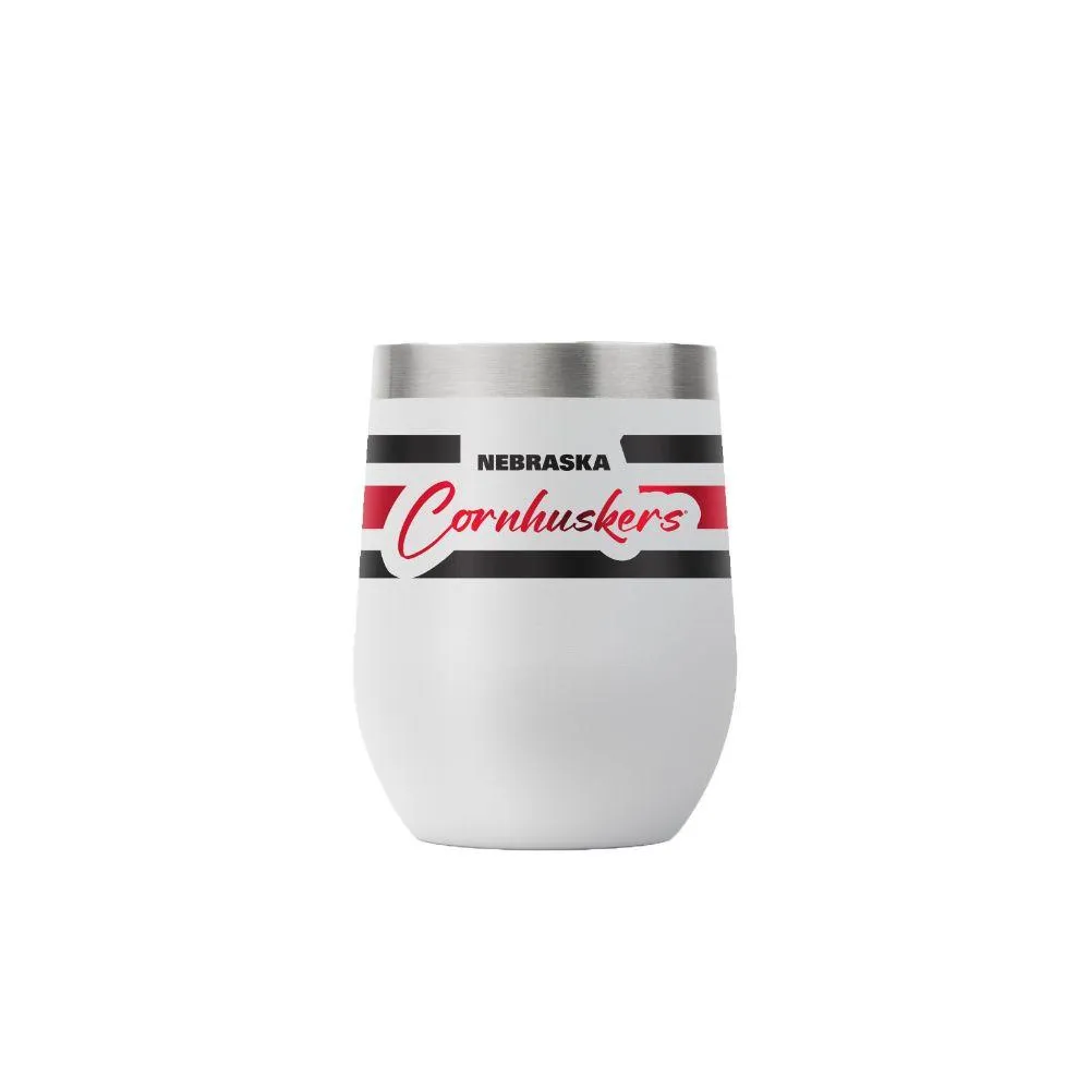  Huskers | Nebraska Gametime Sidekicks 12oz Script Stripe Stemless Tumbler | Alumni Hall