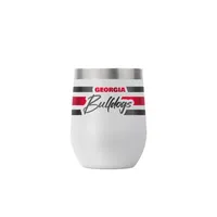 Georgia Gametime Sidekicks 12oz Script Stripe Stemless Tumbler