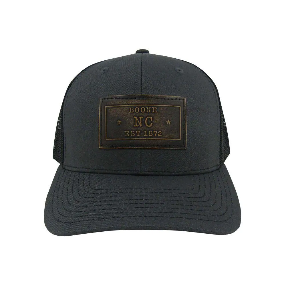  App | Boone Rectangle Leather Patch Trucker Hat | Alumni Hall