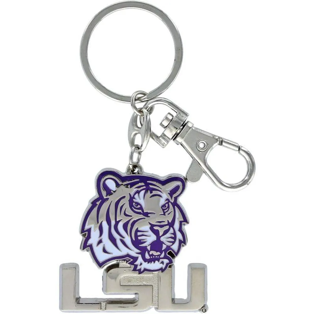 Alumni Hall Lsu Heritage Pewter Key Chain (Purple)