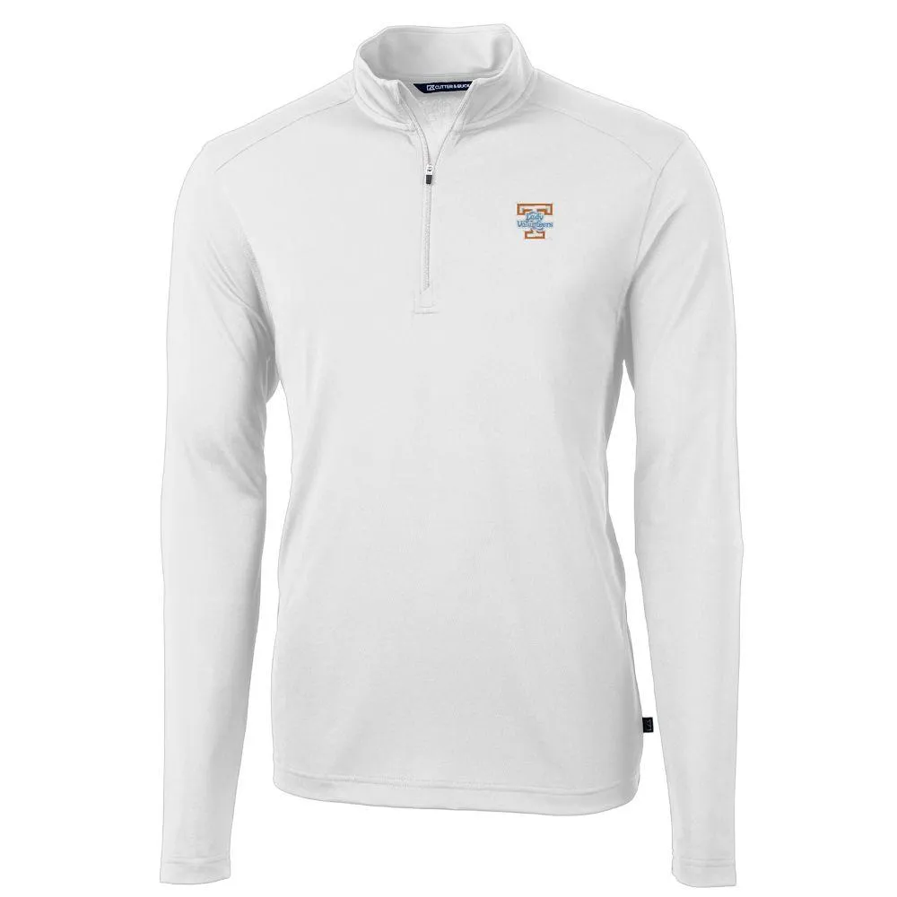 Lady Vols | Tennessee Cutter & Amp ; Buck Eco Pique Virtue 1/4 Zip Orange Mountain Designs