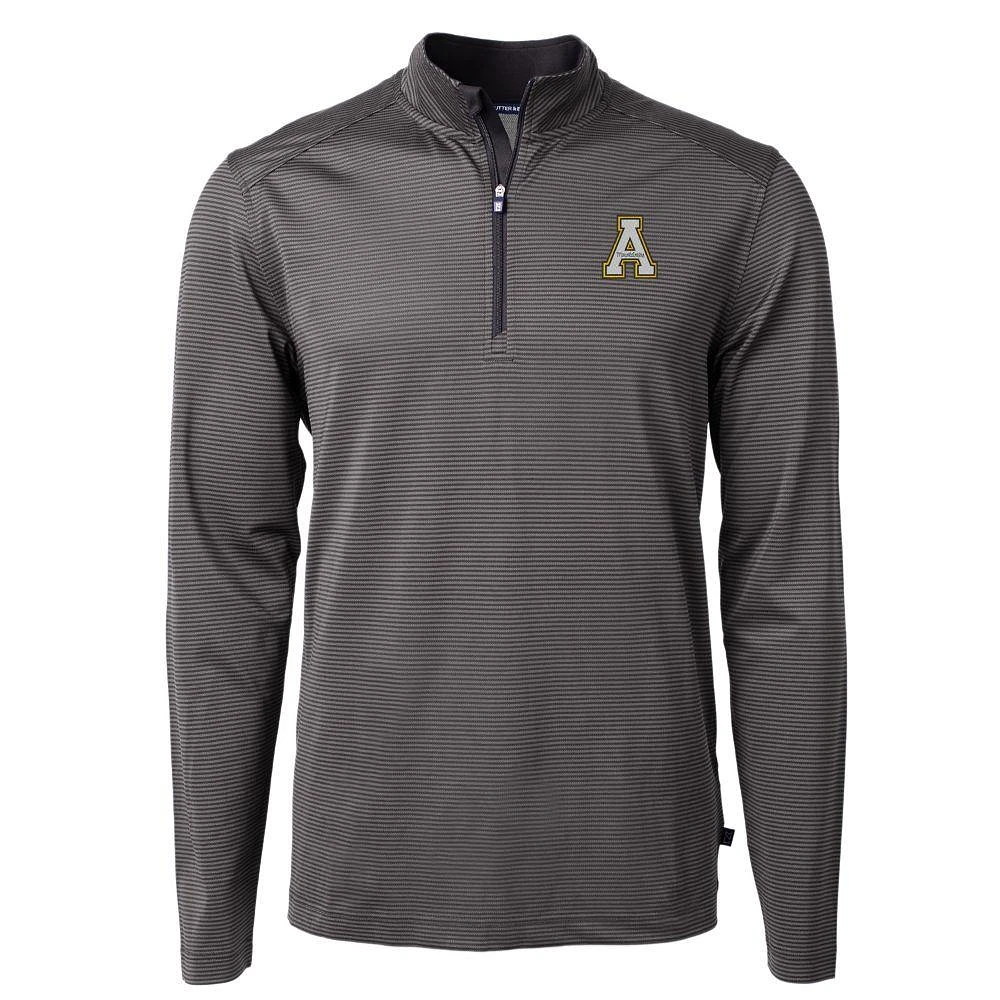 App State Cutter & Buck Eco Pique Micro Stripe 1/2 Zip