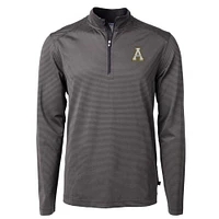 App State Cutter & Buck Eco Pique Micro Stripe 1/2 Zip