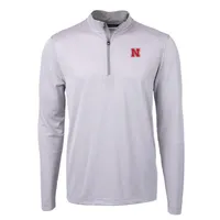 Huskers | Nebraska Cutter & Amp ; Buck Eco Pique Micro Stripe 1/2 Zip Alumni Hall