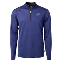 Gators | Florida Cutter & Amp ; Buck Eco Pique Micro Stripe 1/2 Zip Alumni Hall