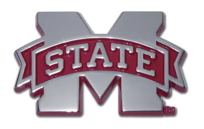  Bulldogs | Mississippi State Color Chrome Auto Emblem | Alumni Hall