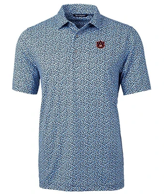 Auburn Cutter & Buck Pike Magnolia Print Polo