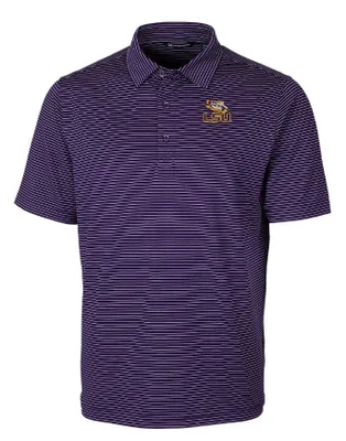 LSU Cutter & Buck Forge Pencil Stripe Polo