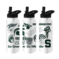 Michigan State 34 Oz Stickers Quencher Bottle