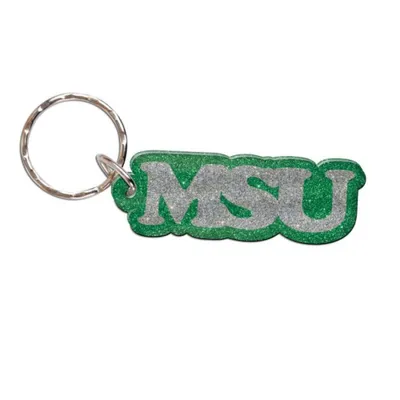  Spartans | Michigan State Glitter Keychain | Alumni Hall