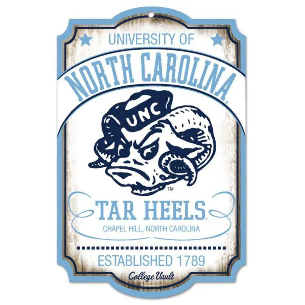  Unc | Carolina 11  X 17  Vault Wood Sign | Alumni Hall