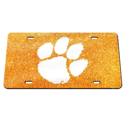 Clemson | Clemson Glitter License Plate | Alumni Hall