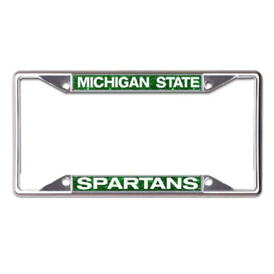  Spartans | Michigan State Glitter License Plate Frame | Alumni Hall