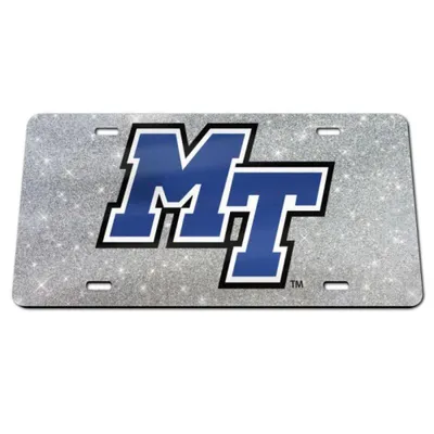  Mtsu | Mtsu Glitter License Plate | Alumni Hall