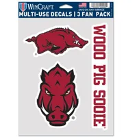  Razorbacks | Arkansas 3- Pack Decal Set | Alumni Hall