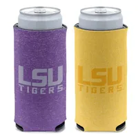 LSU 12 Oz Slim Heather Can Cooler