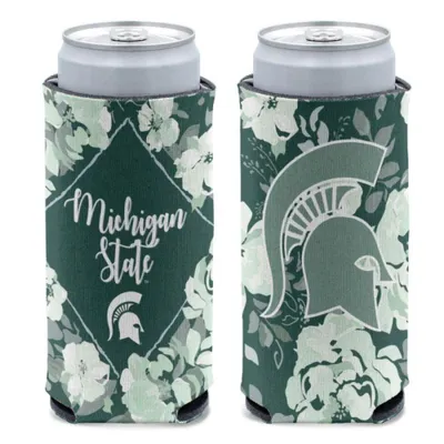  Spartans | Michigan State 12 Oz Slim Floral Can Cooler | Alumni Hall