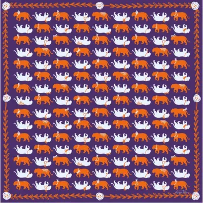 Spirit Purple and Orange Tiger Scarf Bandana