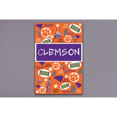  Clemson | Clemson Magnolia Lane 12  X 18  All Over Icon Garden Flag | Alumni Hall