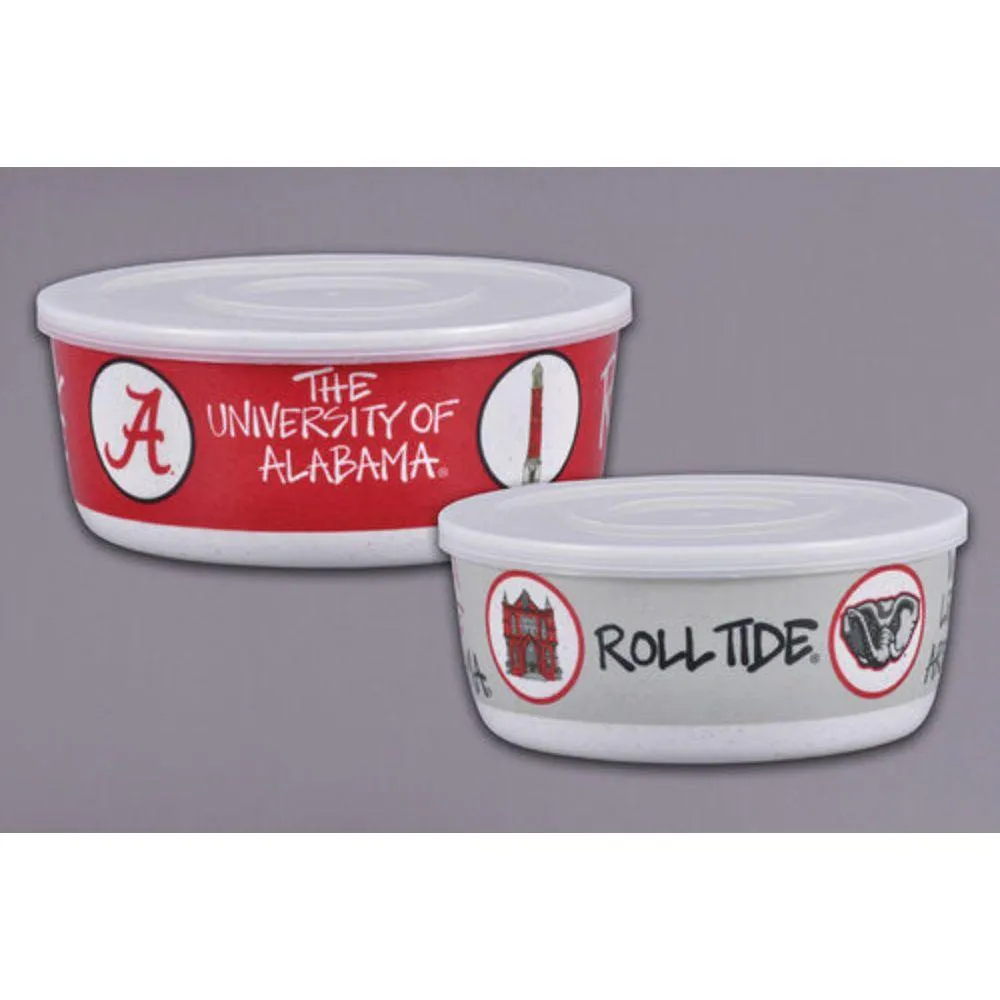  Bama | Alabama Magnolia Lane Bowl Sets With Lids | Alumni Hall