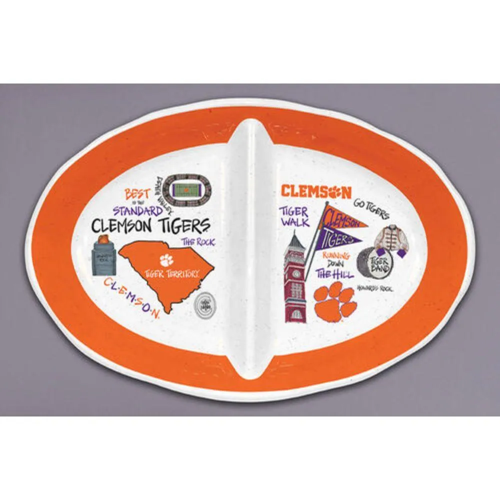  Clemson | Clemson Magnolia Lane 2 Section Melamine Bowl | Alumni Hall