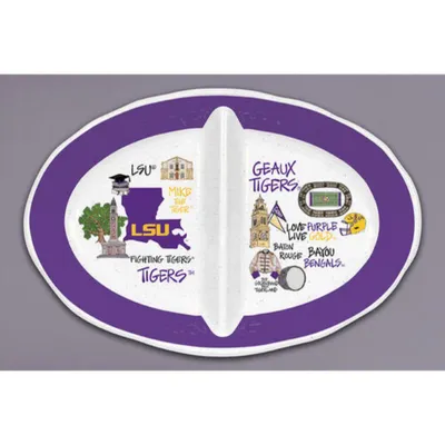 LSU Magnolia Lane 2 Section Melamine Bowl