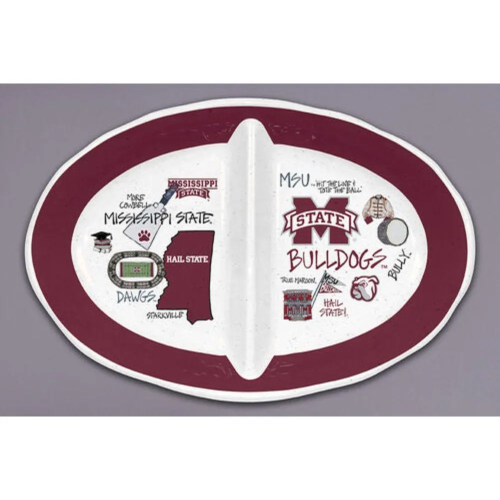  Bulldogs | Mississippi State Magnolia Lane 2 Section Melamine Bowl | Alumni Hall