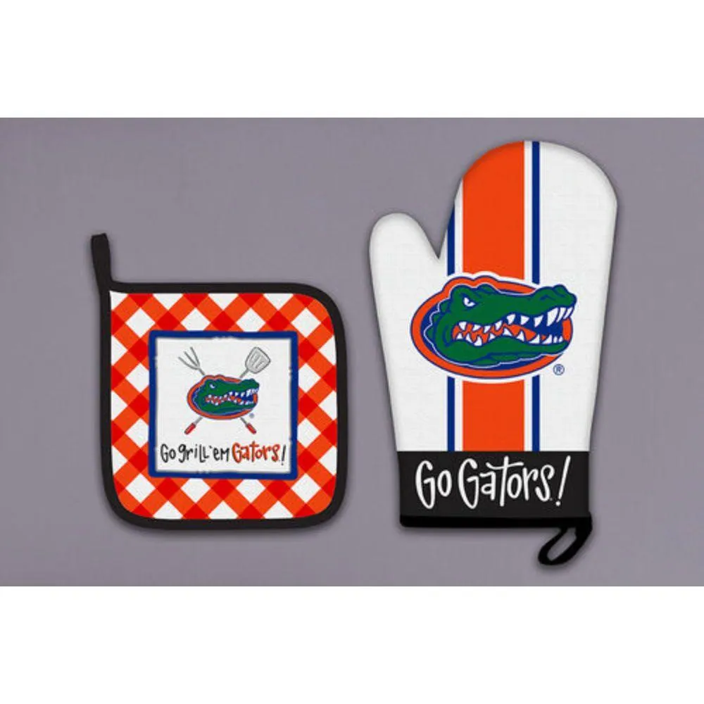  Gators | Florida Magnolia Lane Oven Mitt And Pot Holder Set | Alumni Hall