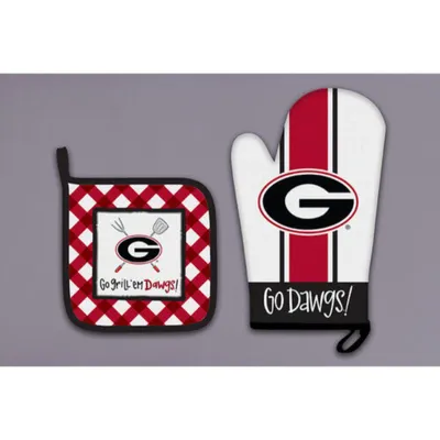  Dawgs | Georgia Magnolia Lane Oven Mitt And Pot Holder Set | Alumni Hall