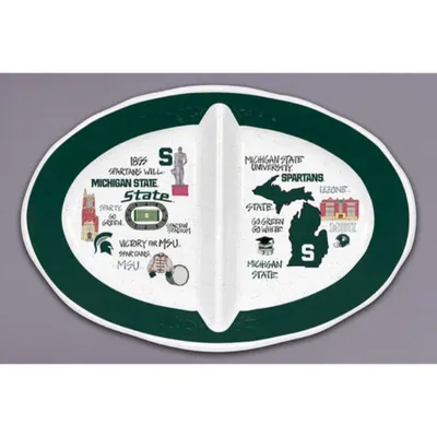  Spartans | Michigan State Magnolia Lane 2 Section Melamine Bowl | Alumni Hall