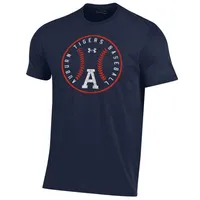 Aub | Auburn Under Armour Vault Baseball Tee Alumni Hall