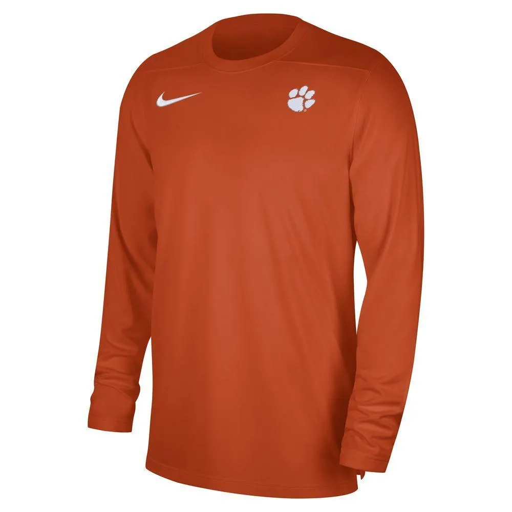 Clemson | Nike Dri- Fit Uv Coaches Long Sleeve Top Alumni Hall