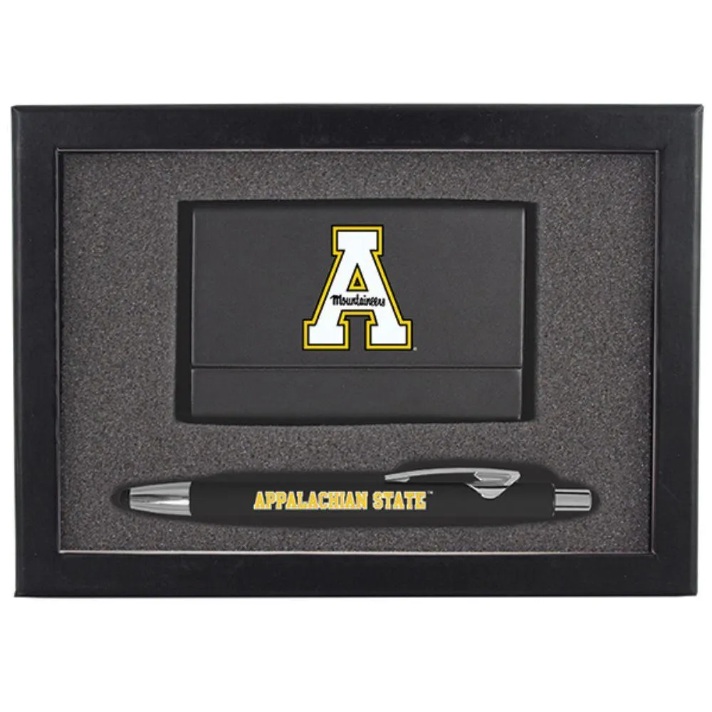  App | App State Business Card Holder And Pen Set | Alumni Hall