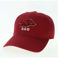  Razorbacks | Arkansas Legacy Razorback Logo Over Dad Adjustable Hat | Alumni Hall