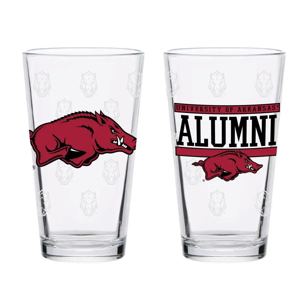  Razorbacks | Arkansas 16 Oz Alumni Repeat Pint Glass | Alumni Hall