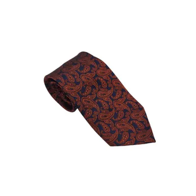  Ahs | Loyalty Brand Products Navy And Orange Paisley Tie | Alumni Hall