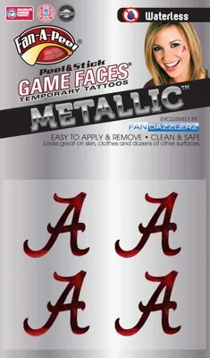  Bama | Alabama Metallic Waterless Face Tattoos | Alumni Hall