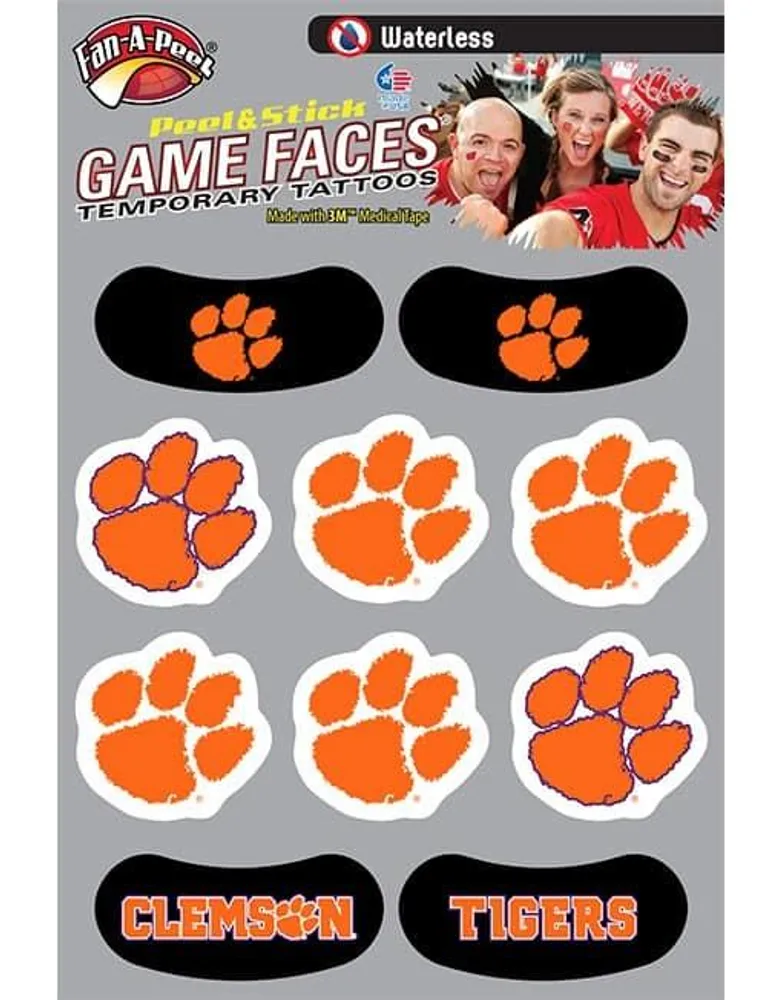  Clemson | Clemson Combo Pack Waterless Face Tattoos | Alumni Hall