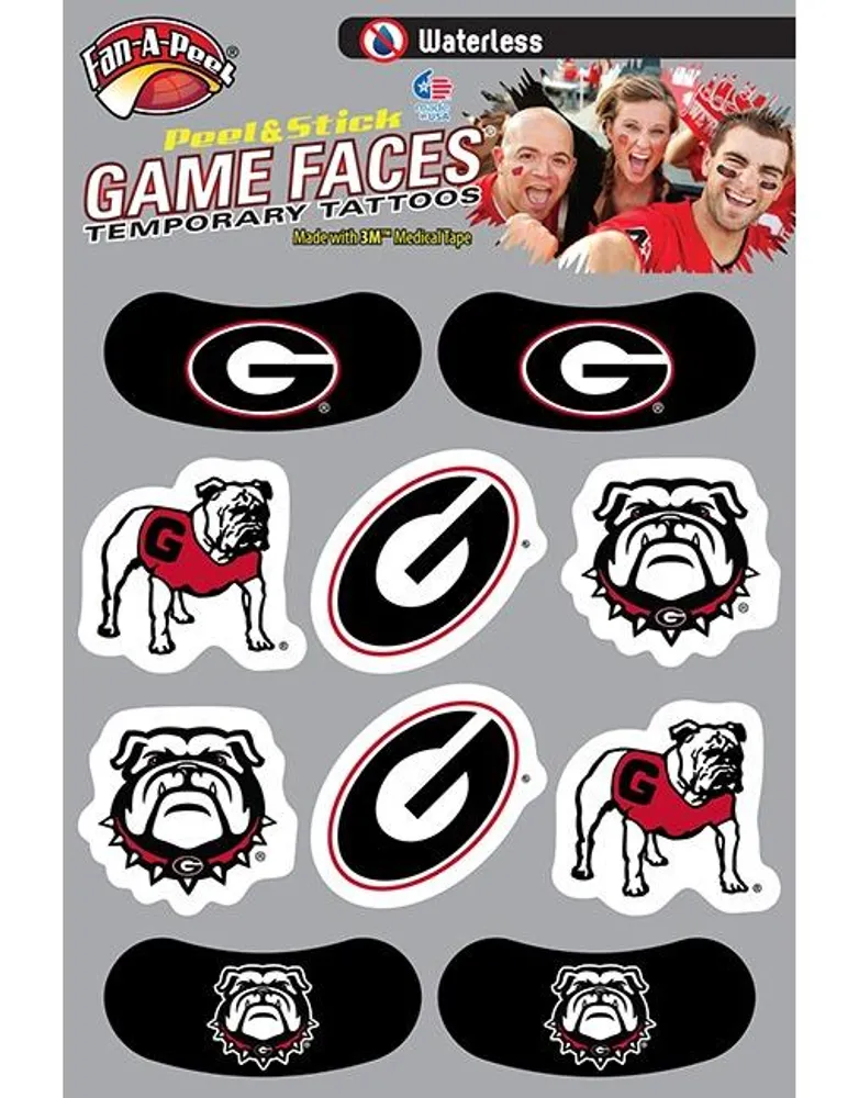  Dawgs | Georgia Combo Pack Waterless Face Tattoos | Alumni Hall