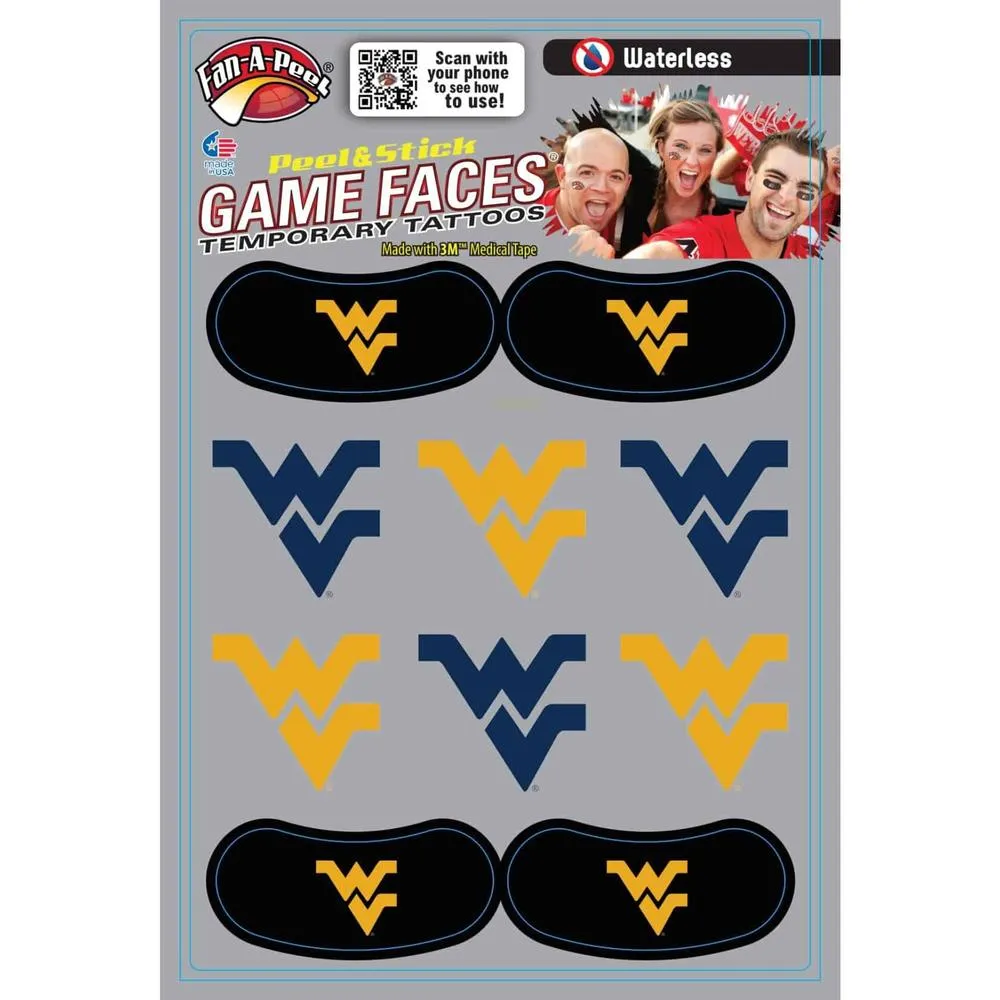  Wvu | West Virginia Combo Pack Waterless Face Tattoos | Alumni Hall